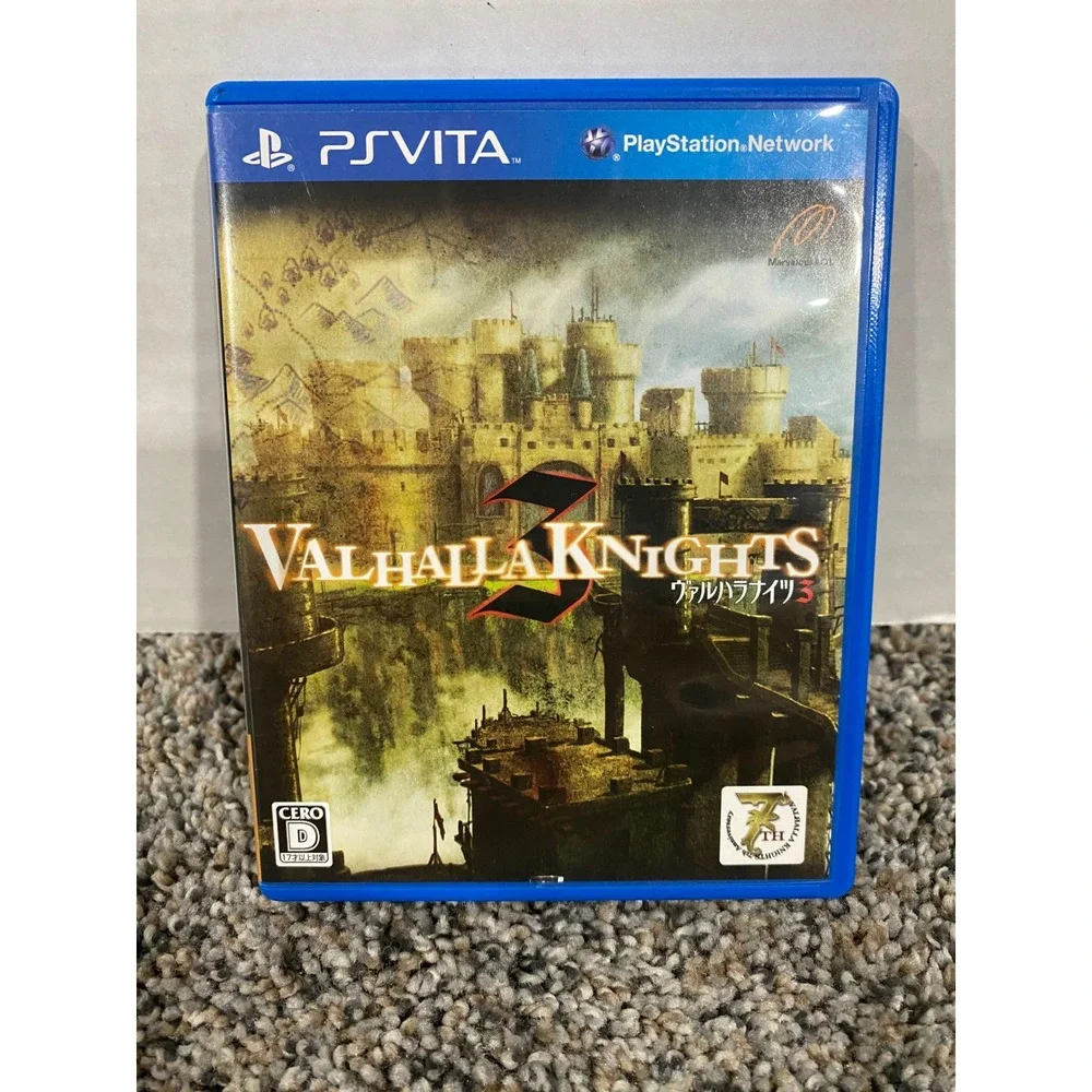 Video Game PS Vita Valhalla Knights 3 Marvelous AQL Blue Case Excellent